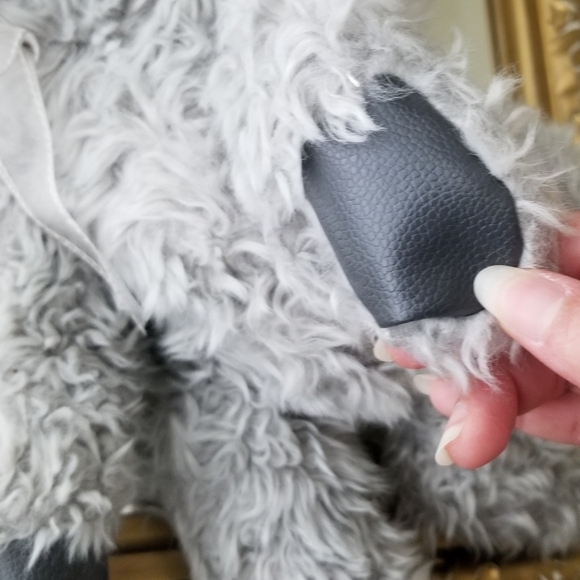 ❗Gund Teddy Bear Jackson Plush Stuffed Animal Gray Silver Ribbon Bow❗ - Picture 3 of 7